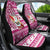 Hawaii Mele Kalikimaka Car Seat Cover Santa Claus Surfing with Hawaiian Pattern Striped Pink Style LT03 - Polynesian Pride