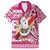 Hawaii Mele Kalikimaka Hawaiian Shirt Santa Claus Surfing with Hawaiian Pattern Striped Pink Style LT03 Pink - Polynesian Pride