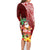 Hawaii Mele Kalikimaka Family Matching Long Sleeve Bodycon Dress and Hawaiian Shirt Santa Claus and Hula Girl Tropical Folwer with Hawaiian Pattern LT03 - Polynesian Pride