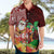 Hawaii Mele Kalikimaka Hawaiian Shirt Santa Claus and Hula Girl Tropical Folwer with Hawaiian Pattern LT03 - Polynesian Pride