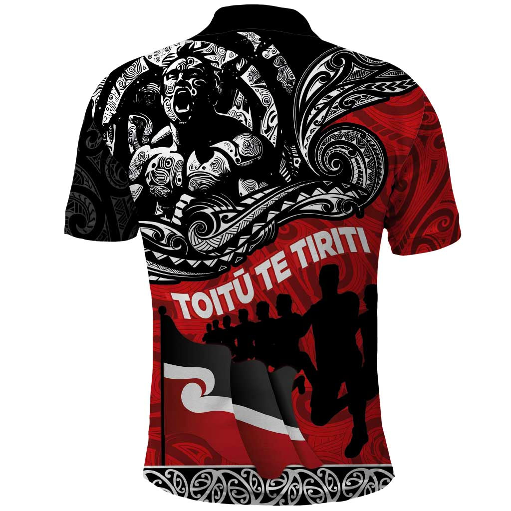 Aotearoa Toitu Te Tiriti Polo Shirt Honoring Te Tiriti o Waitangi Maori Haka