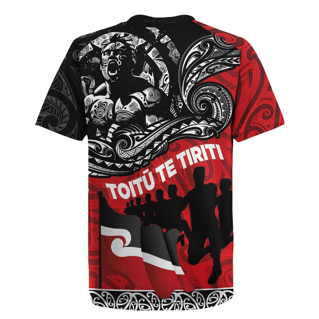 Aotearoa Toitu Te Tiriti Rugby Jersey Honoring Te Tiriti o Waitangi Maori Haka