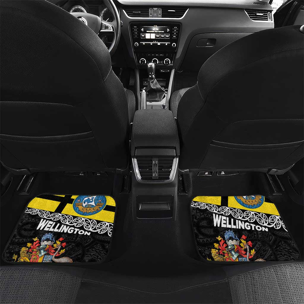New Zealand Wellington Car Mats The Capital's Emblems Flag and Koru Art