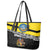 New Zealand Wellington Leather Tote Bag The Capital's Emblems Flag and Koru Art