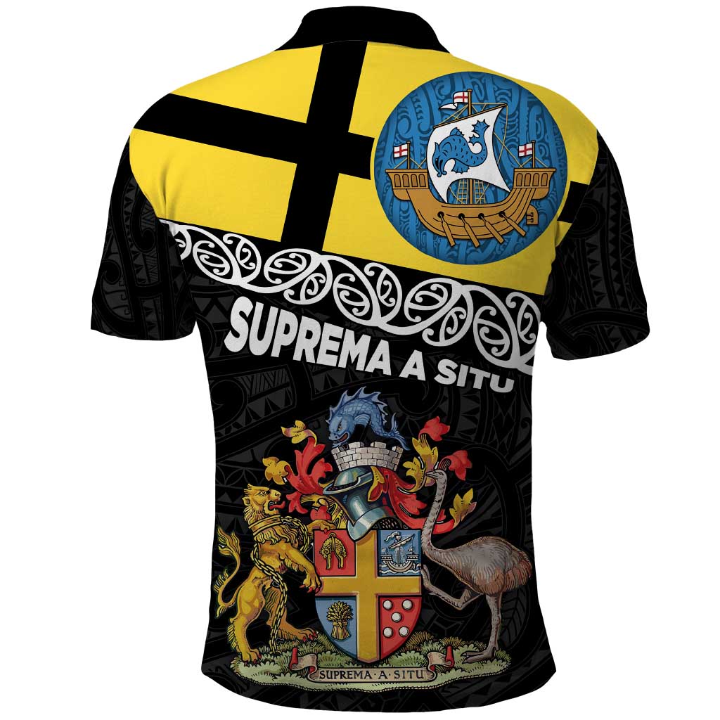 New Zealand Wellington Polo Shirt The Capital's Emblems Flag and Koru Art LT03 - Polynesian Pride