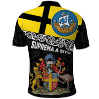 New Zealand Wellington Polo Shirt The Capital's Emblems Flag and Koru Art LT03 - Polynesian Pride