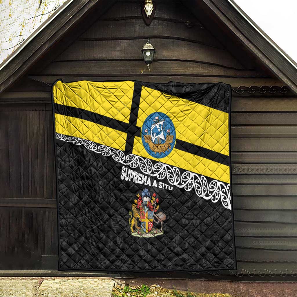 New Zealand Wellington Quilt The Capital's Emblems Flag and Koru Art LT03 - Polynesian Pride