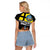 New Zealand Wellington Raglan Cropped T Shirt The Capital's Emblems Flag and Koru Art