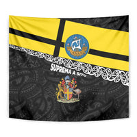 New Zealand Wellington Tapestry The Capital's Emblems Flag and Koru Art