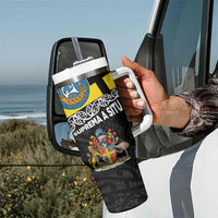 New Zealand Wellington Tumbler With Handle The Capital's Emblems - Flag and Koru Art