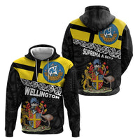 New Zealand Wellington Zip Hoodie The Capital's Emblems Flag and Koru Art LT03 - Polynesian Pride