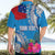 Personalised Samoa Coat Of Arms Hawaiian Shirt Tropical Flower Blue Polynesian Pattern LT03 - Polynesian Pride