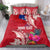 Personalised Samoa Coat Of Arms Bedding Set Tropical Flower Red Polynesian Pattern LT03 - Polynesian Pride