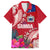 Personalised Samoa Coat Of Arms Hawaiian Shirt Tropical Flower Red Polynesian Pattern LT03 Red - Polynesian Pride