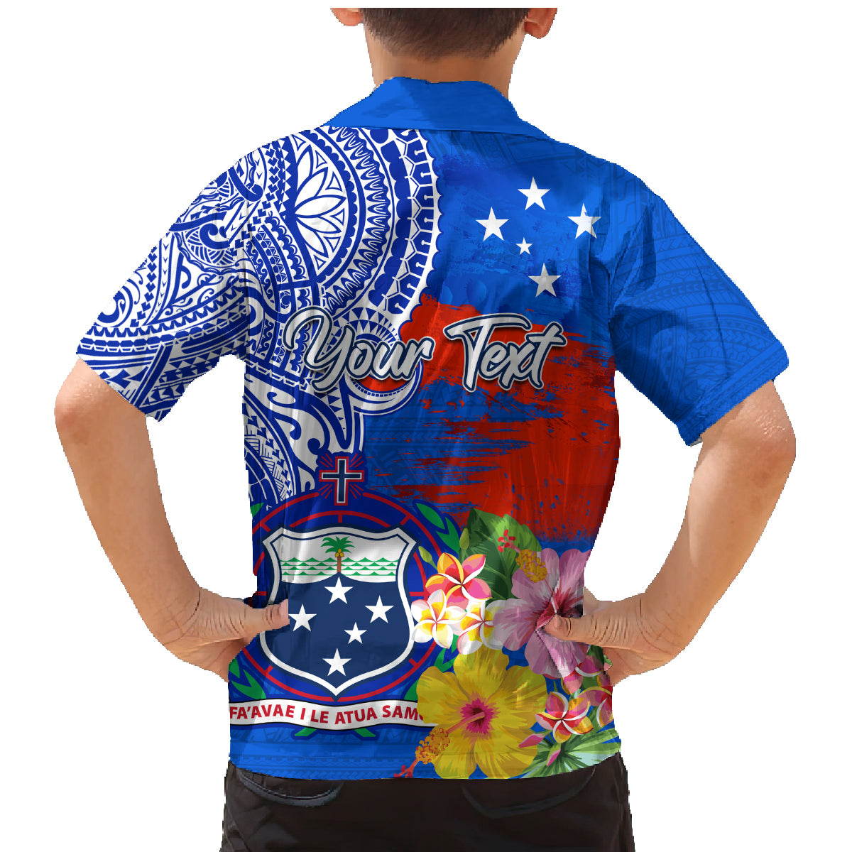 Personalised Samoa Coat Of Arms Family Matching Mermaid Dress and Hawaiian Shirt Hibiscus Polynesian Tattoo Pattern LT03 - Polynesian Pride