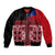 Samoa Flag Day Bomber Jacket Siapo Pattern and Ula Fala LT03 Unisex Red - Polynesian Pride