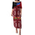 Samoa Flag Day Puletasi Siapo Pattern and Ula Fala LT03 Long Dress Red - Polynesian Pride