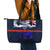 New Zealand and Australia ANZAC Day Leather Tote Bag Lest We Forget Red Poppy Flowers and Soldier LT03 - Polynesian Pride