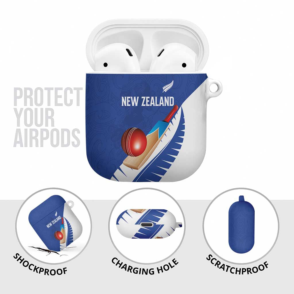 New Zealand Cricket AirPods Case Kiwi Birds Haka Dance Blue Fern Sporty Style LT03 - Polynesian Pride