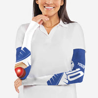 Custom New Zealand Cricket Arm Sleeves Kiwi Birds Haka Dance Blue Fern Sporty Style LT03 - Polynesian Pride