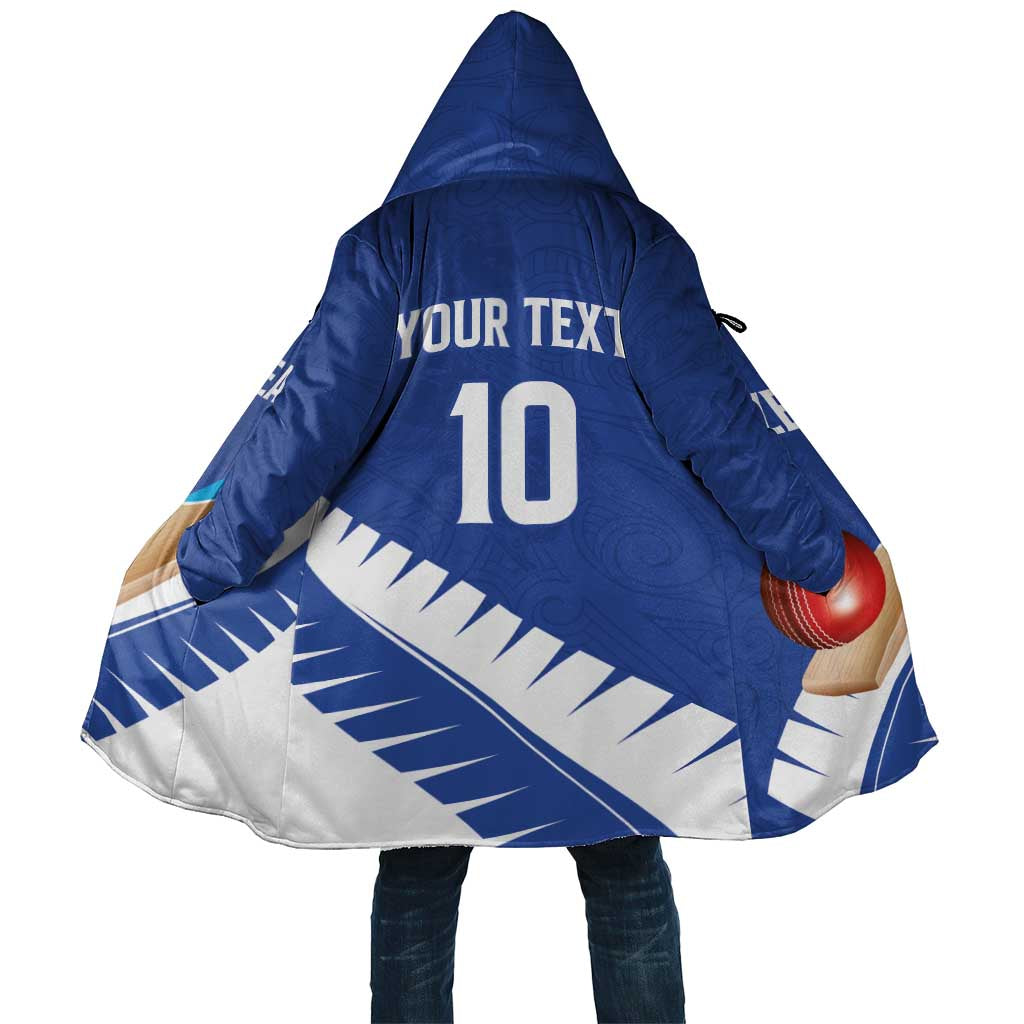 Custom New Zealand Cricket Cloak Kiwi Birds Haka Dance Blue Fern Sporty Style