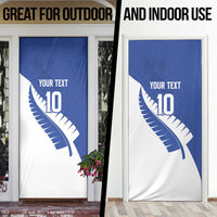 Custom New Zealand Cricket Door Cover Kiwi Birds Haka Dance Blue Fern Sporty Style LT03 - Polynesian Pride