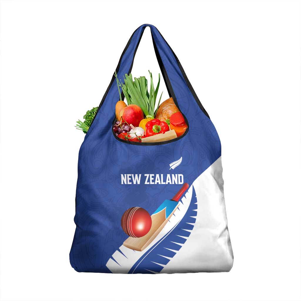 New Zealand Cricket Grocery Bag Kiwi Birds Haka Dance Blue Fern Sporty Style LT03 1-pack One Size Blue - Polynesian Pride