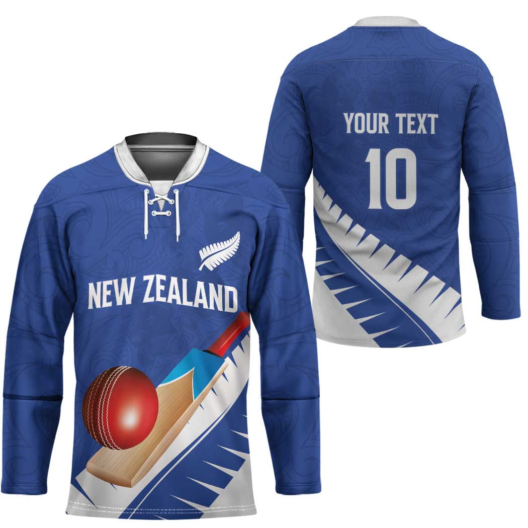 Custom New Zealand Cricket Hockey Jersey Kiwi Birds Haka Dance Blue Fern Sporty Style LT03 - Polynesian Pride
