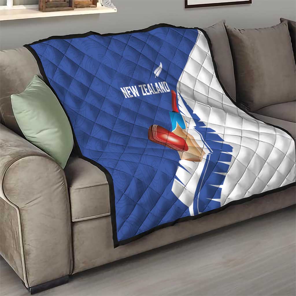 New Zealand Cricket Quilt Kiwi Birds Haka Dance Blue Fern Sporty Style LT03 - Polynesian Pride