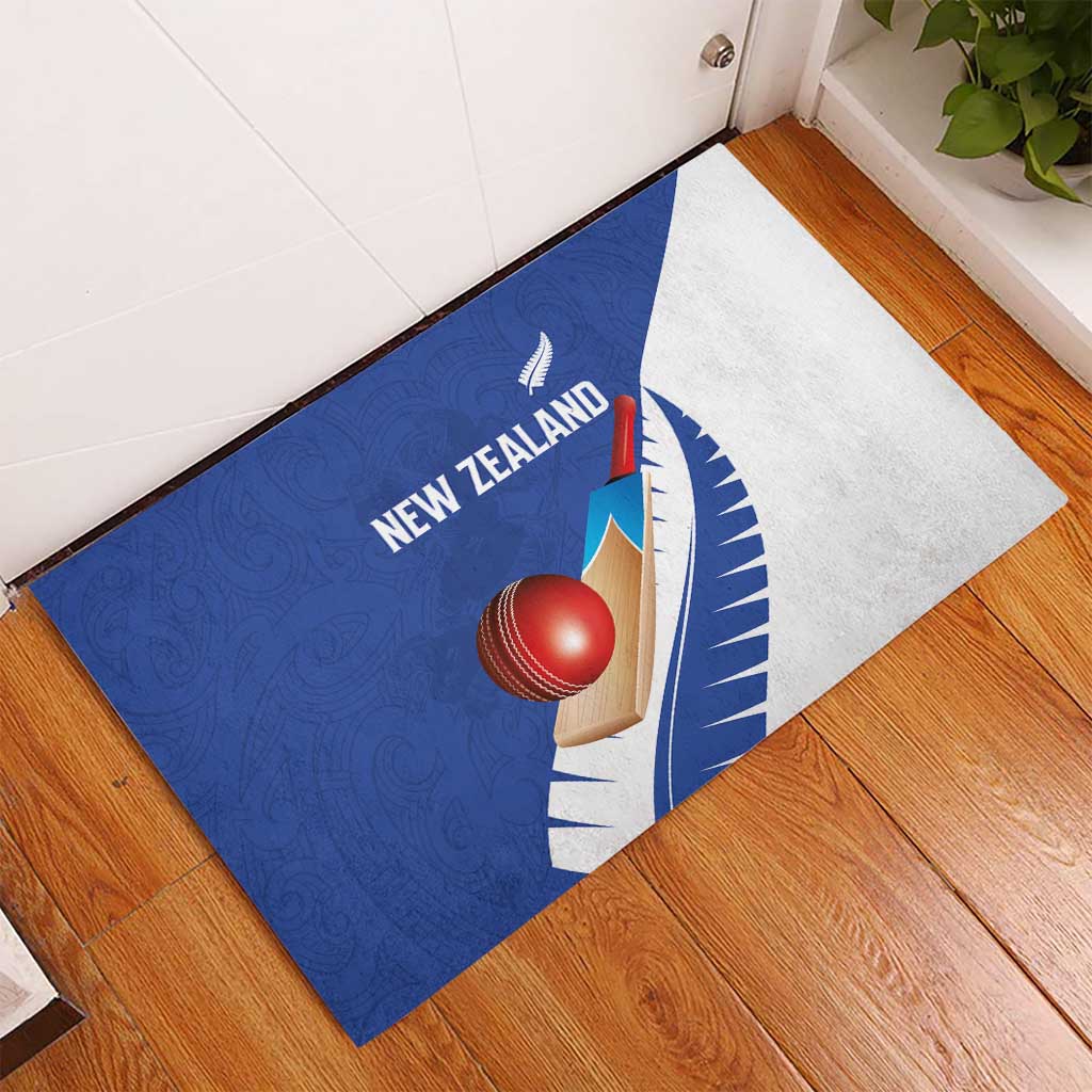 New Zealand Cricket Rubber Doormat Kiwi Birds Haka Dance Blue Fern Sporty Style LT03 - Polynesian Pride