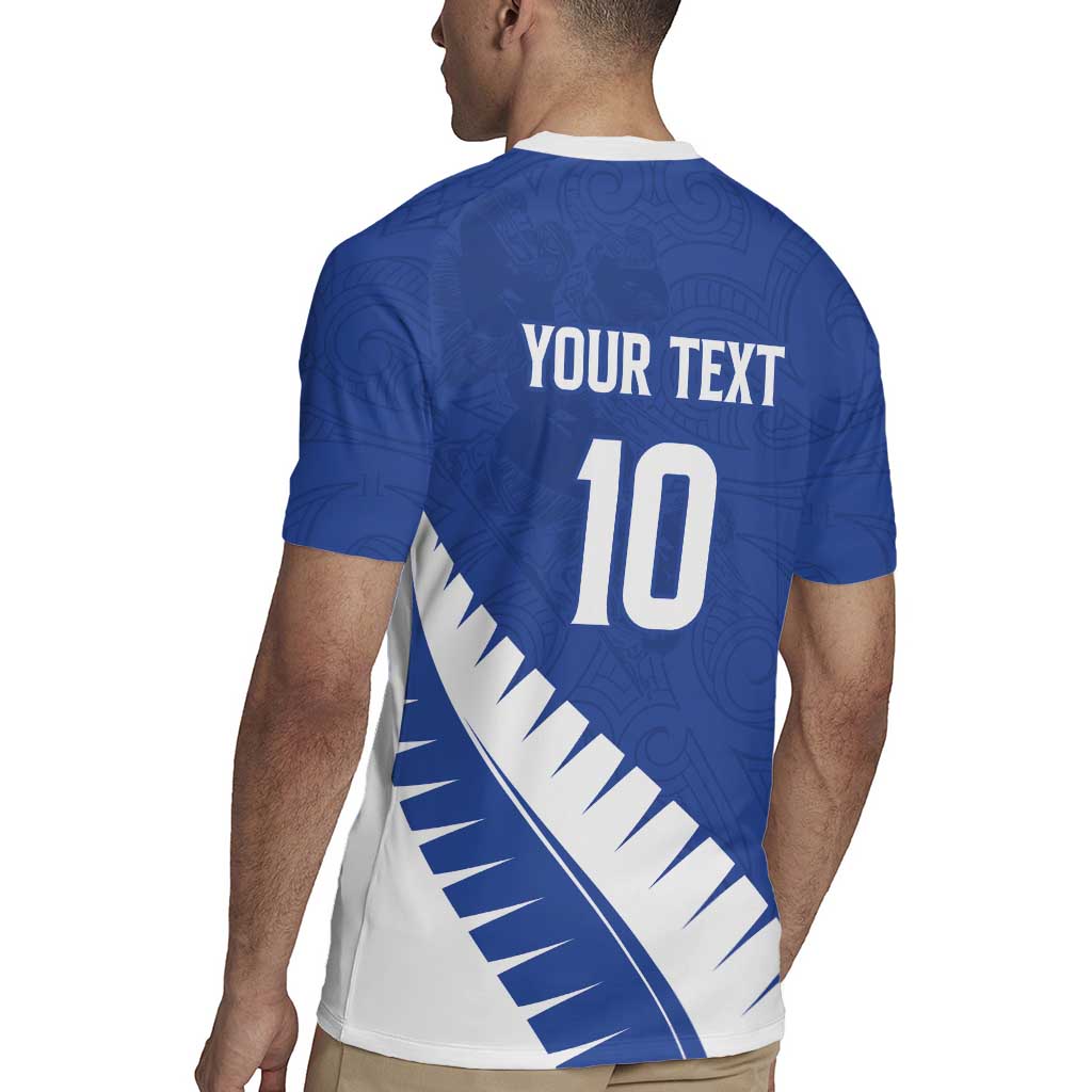 Custom New Zealand Cricket Rugby Jersey Kiwi Birds Haka Dance Blue Fern Sporty Style LT03 - Polynesian Pride