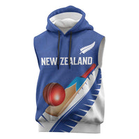 Custom New Zealand Cricket Sleeveless Hoodie Kiwi Birds Haka Dance Blue Fern Sporty Style LT03 Blue - Polynesian Pride