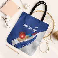 New Zealand Cricket Tote Bag Kiwi Birds Haka Dance Blue Fern Sporty Style LT03 Black Strap One Size Blue - Polynesian Pride