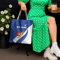 New Zealand Cricket Tote Bag Kiwi Birds Haka Dance Blue Fern Sporty Style LT03 - Polynesian Pride