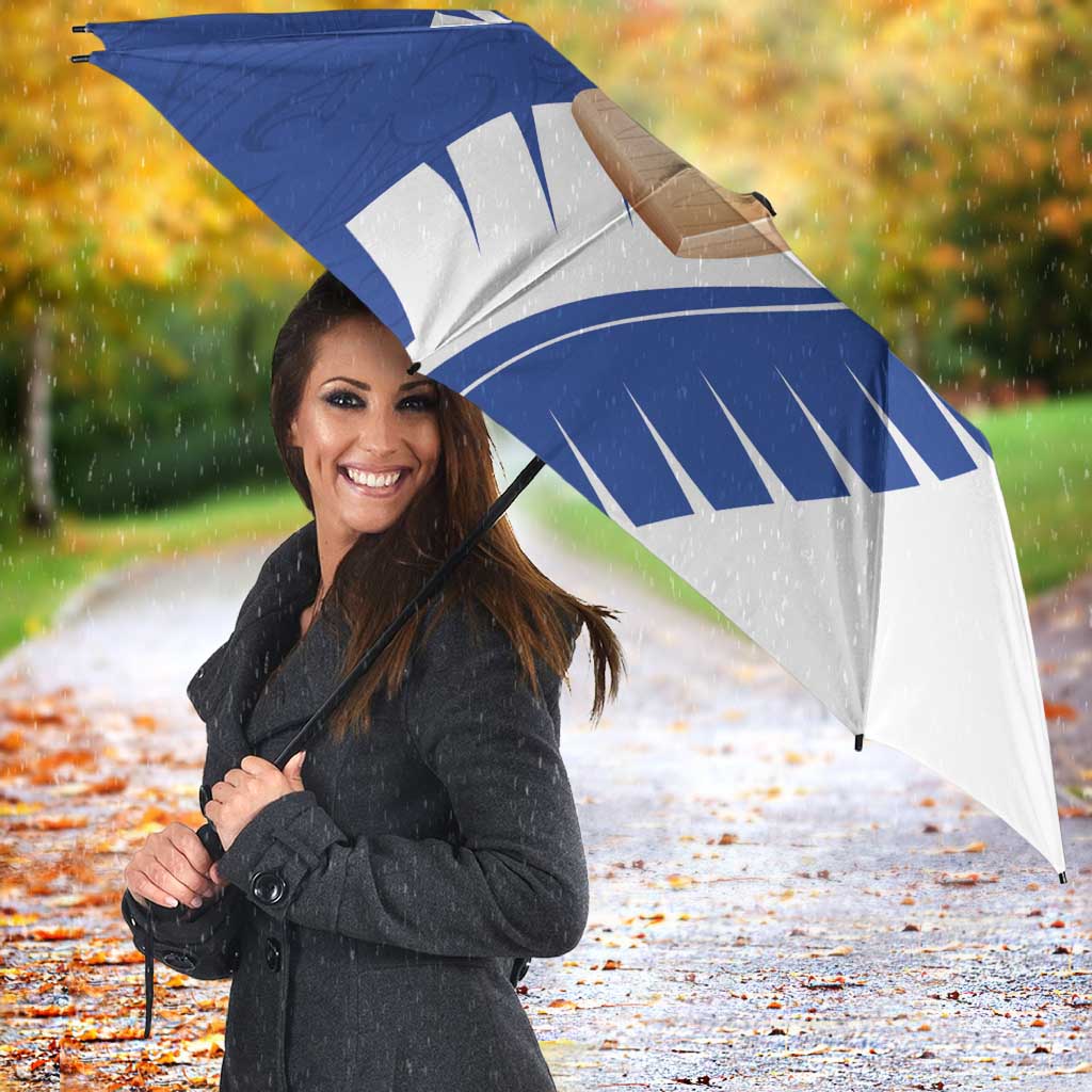 New Zealand Cricket Umbrella Kiwi Birds Haka Dance Blue Fern Sporty Style LT03 - Polynesian Pride