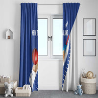 New Zealand Cricket Window Curtain Kiwi Birds Haka Dance Blue Fern Sporty Style LT03 - Polynesian Pride