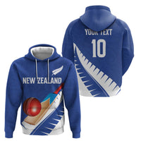 Custom New Zealand Cricket Zip Hoodie Kiwi Birds Haka Dance Blue Fern Sporty Style LT03 - Polynesian Pride