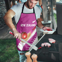 New Zealand Cricket Apron Kiwi Birds Haka Dance Pink Fern Sporty Style LT03 - Polynesian Pride