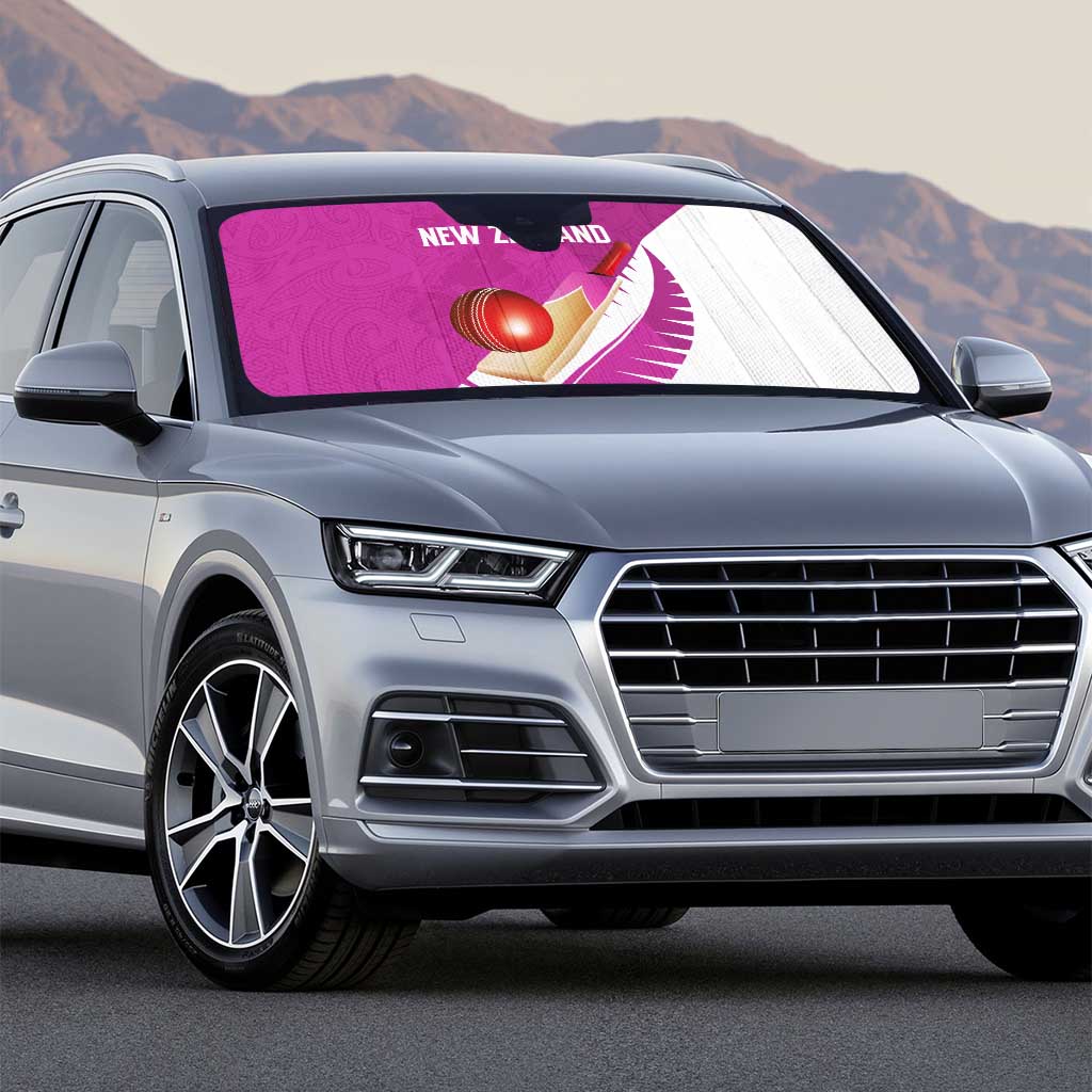 New Zealand Cricket Auto Sun Shade Kiwi Birds Haka Dance Pink Fern Sporty Style LT03 - Polynesian Pride