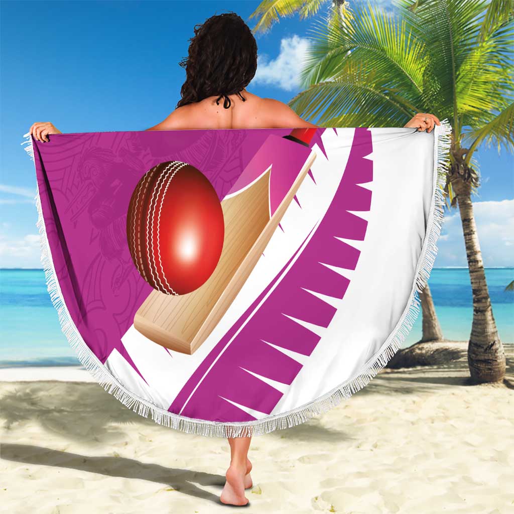 New Zealand Cricket Beach Blanket Kiwi Birds Haka Dance Pink Fern Sporty Style LT03 - Polynesian Pride