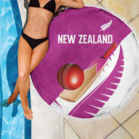 New Zealand Cricket Beach Blanket Kiwi Birds Haka Dance Pink Fern Sporty Style LT03 - Polynesian Pride