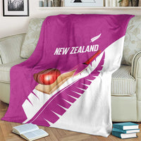 New Zealand Cricket Blanket Kiwi Birds Haka Dance Pink Fern Sporty Style LT03 - Polynesian Pride