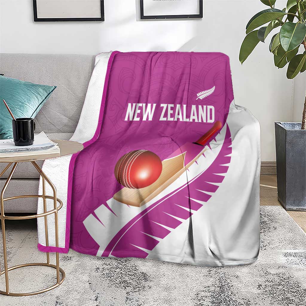 New Zealand Cricket Blanket Kiwi Birds Haka Dance Pink Fern Sporty Style LT03 - Polynesian Pride