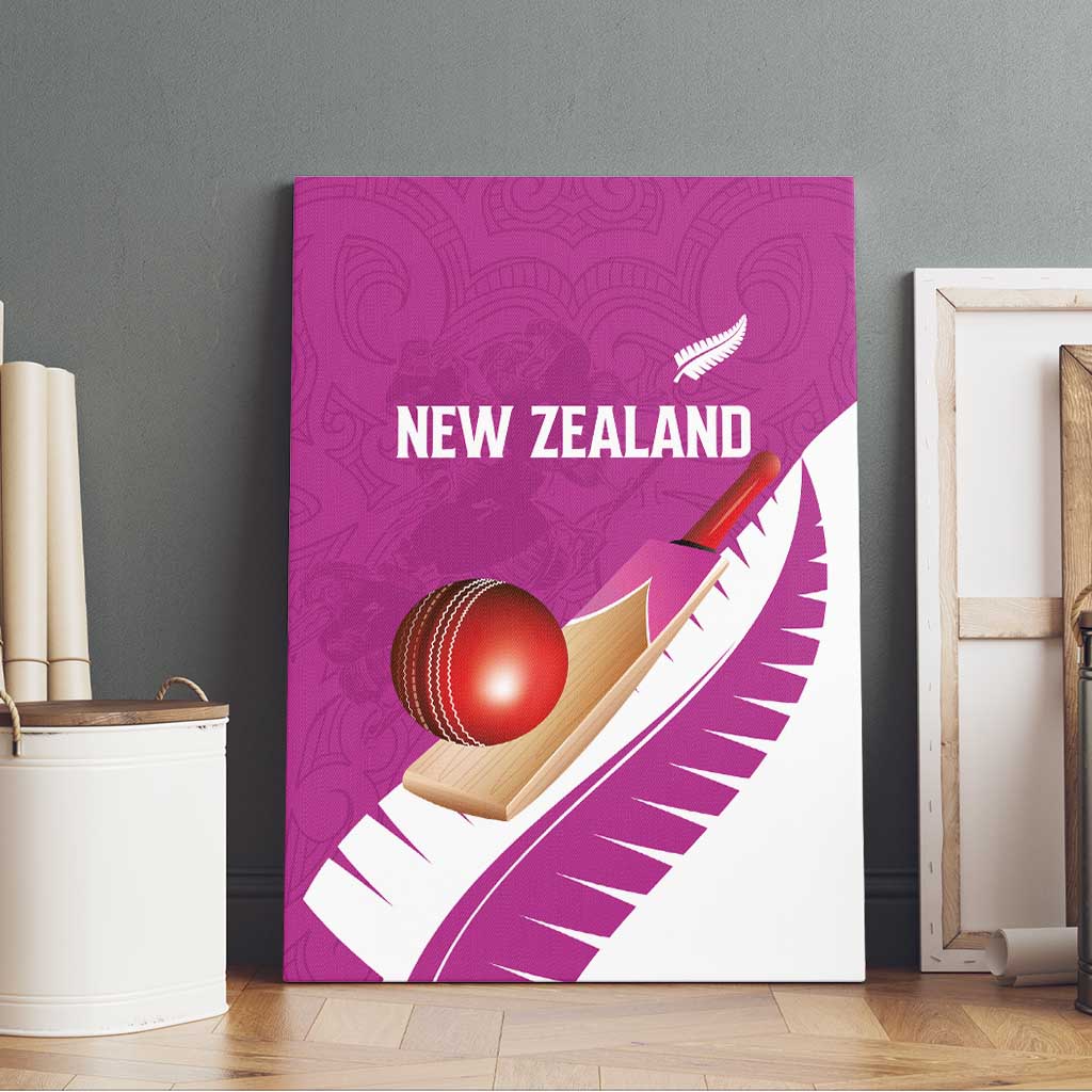 New Zealand Cricket Canvas Wall Art Kiwi Birds Haka Dance Pink Fern Sporty Style LT03 - Polynesian Pride