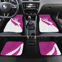 Custom New Zealand Cricket Car Mats Kiwi Birds Haka Dance Pink Fern Sporty Style LT03 Set 4pcs Pink - Polynesian Pride