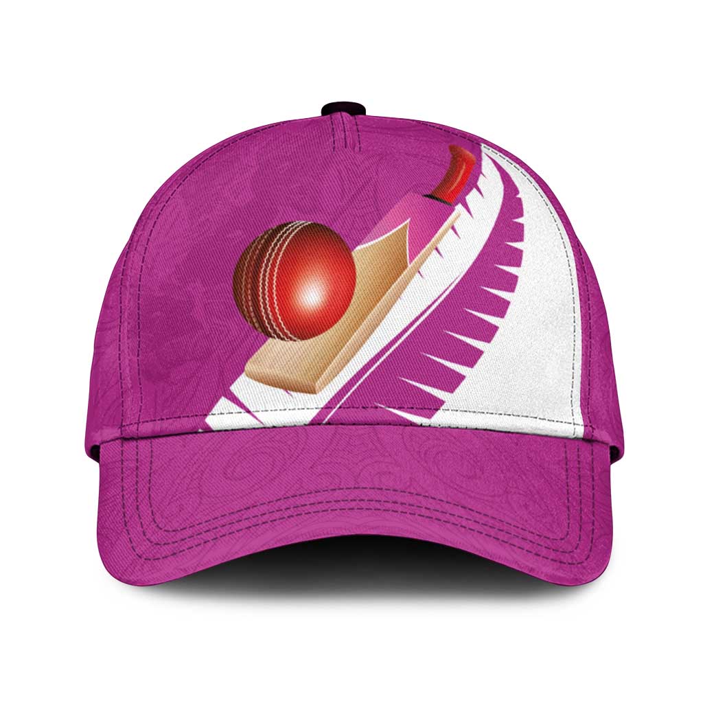 New Zealand Cricket Classic Cap Kiwi Birds Haka Dance Pink Fern Sporty Style LT03 Universal Fit Pink - Polynesian Pride