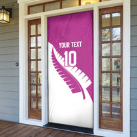 Custom New Zealand Cricket Door Cover Kiwi Birds Haka Dance Pink Fern Sporty Style LT03 - Polynesian Pride