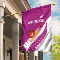 New Zealand Cricket Garden Flag Kiwi Birds Haka Dance Pink Fern Sporty Style LT03 House Flag Pink - Polynesian Pride