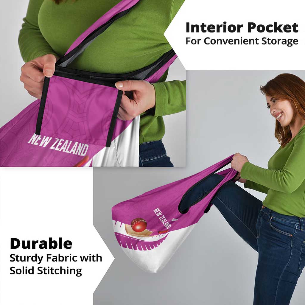 New Zealand Cricket Grocery Bag Kiwi Birds Haka Dance Pink Fern Sporty Style LT03 - Polynesian Pride