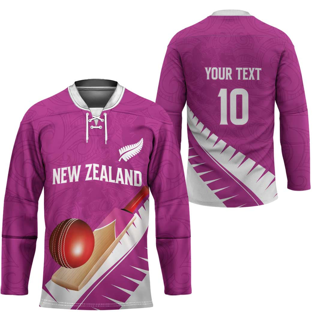 Custom New Zealand Cricket Hockey Jersey Kiwi Birds Haka Dance Pink Fern Sporty Style LT03 - Polynesian Pride